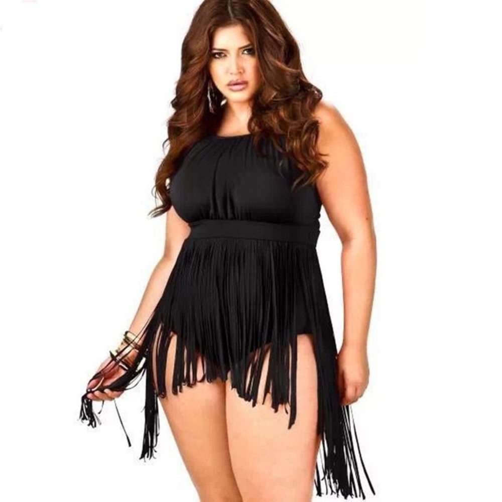 MONIF C Fringe Skirt Swimsuit
